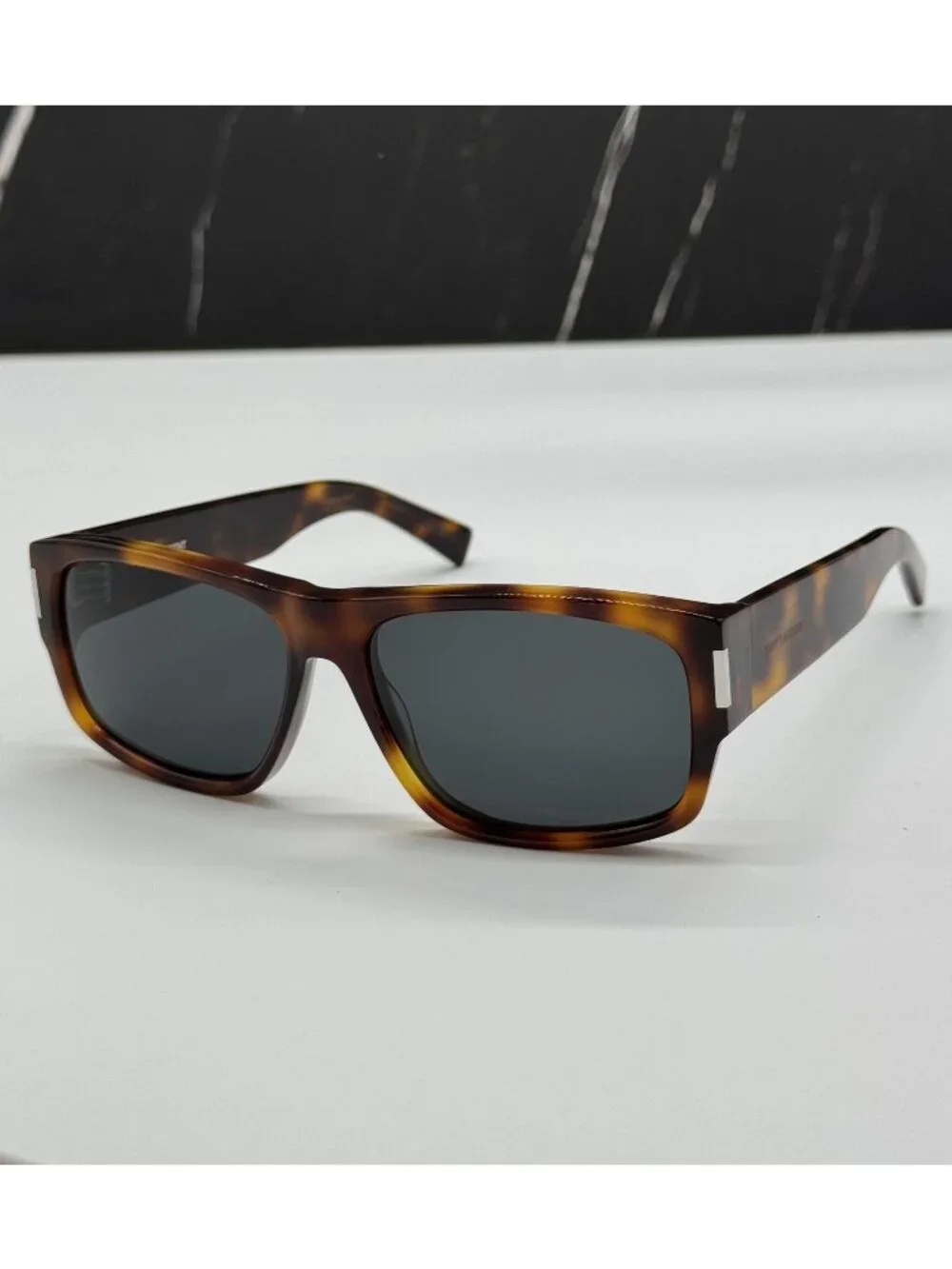 Saint Laurent SL689 002 Havana Gray Unisex Sunglasses
